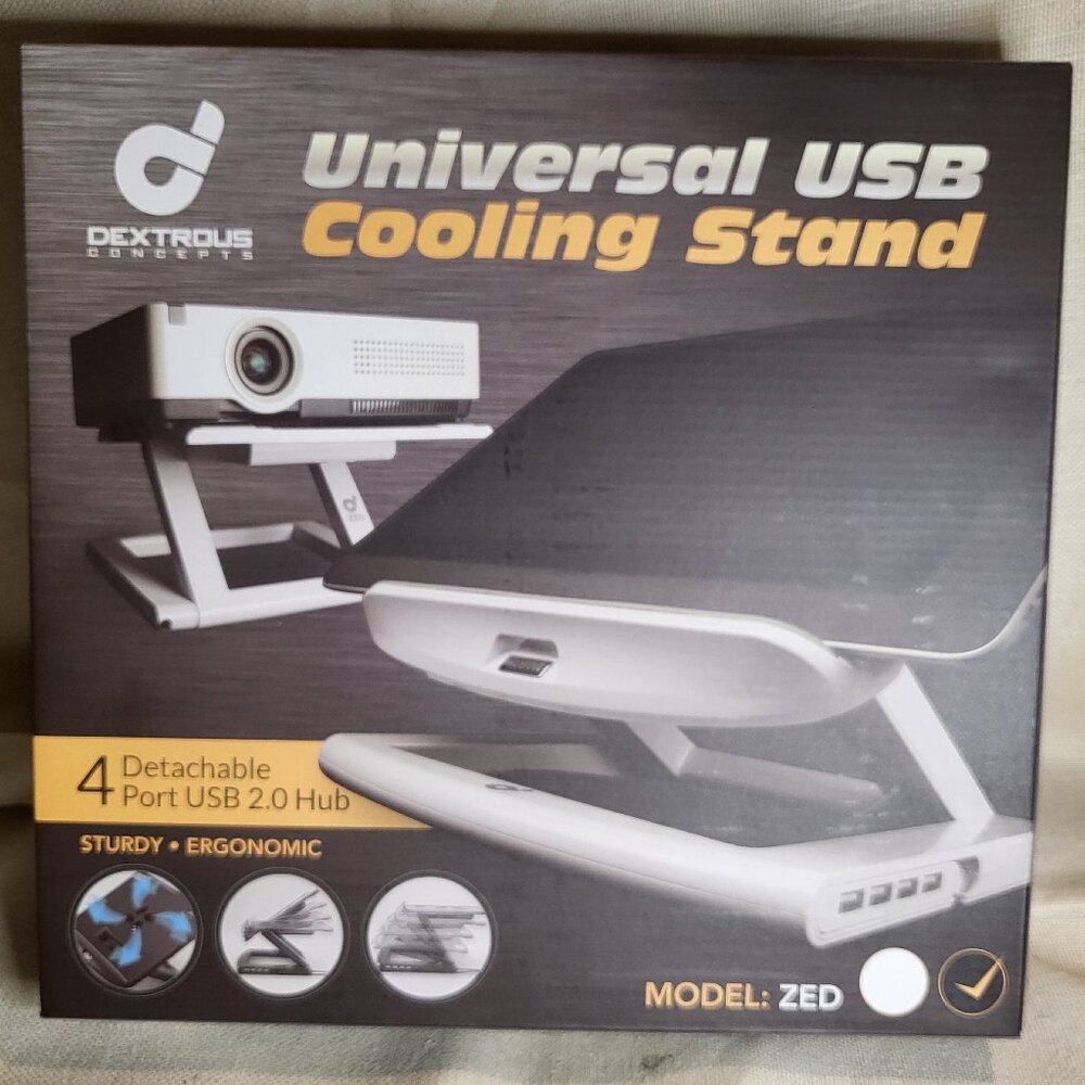 Universal USB Fan Cooling Electronics Stand - ZED - (BLACK)